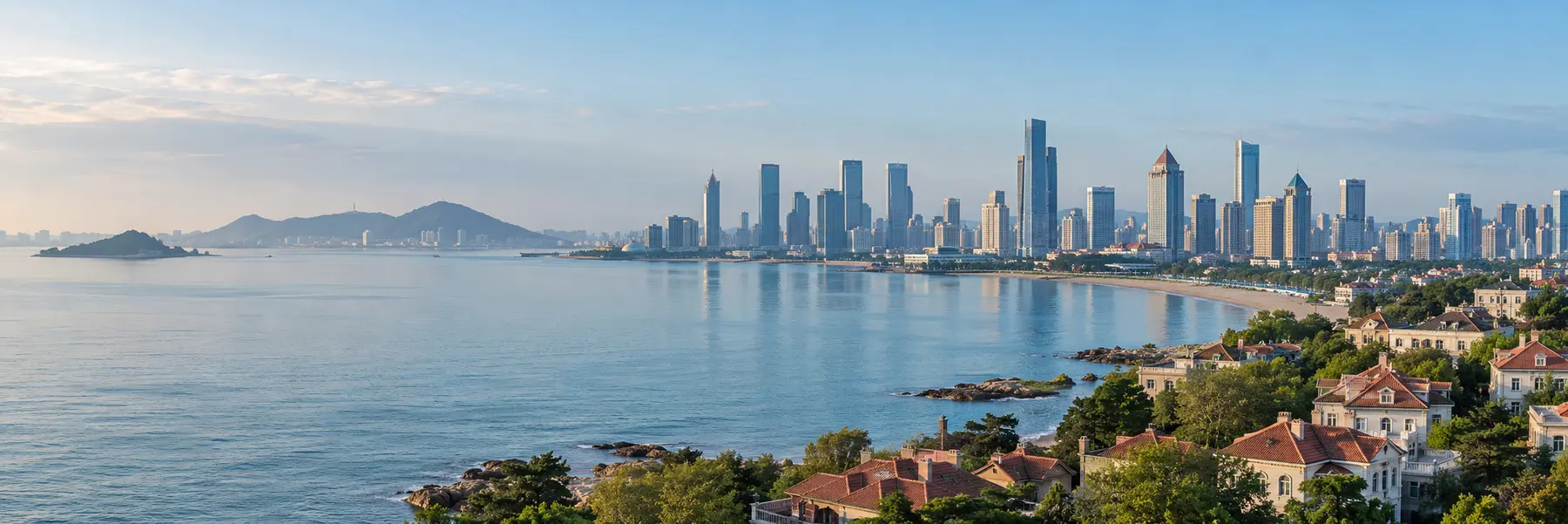Coastal cityscape of Qingdao, China